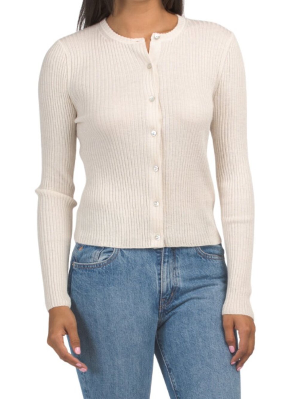 VINCE Cashmere And Silk Blend Ribbed Cardigan